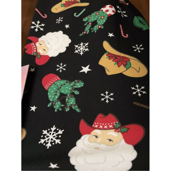 NWT! Derek Heart Women’s Christmas Cowboy Design Leggings. Junior Size Large. - Picture 6 of 9